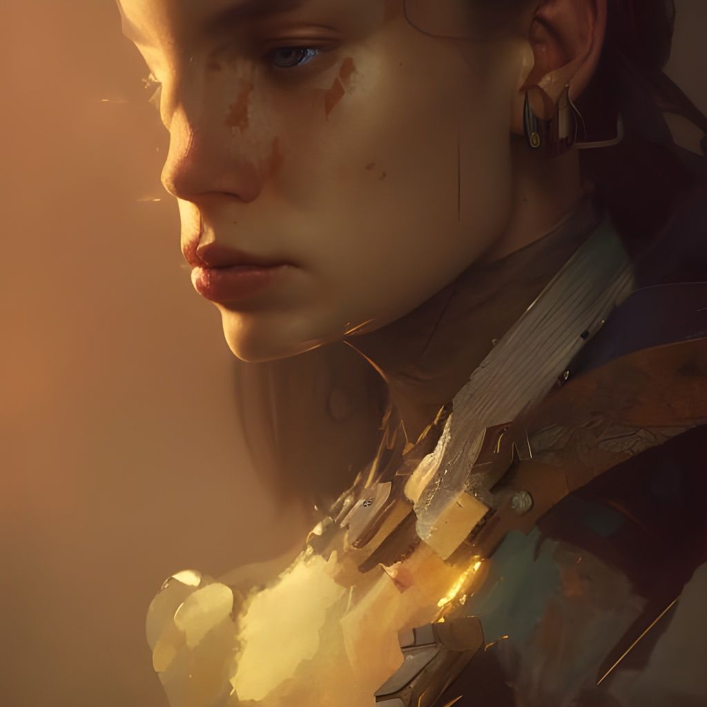 Apocalyptic Horseman War Portrait in Digital Art Style