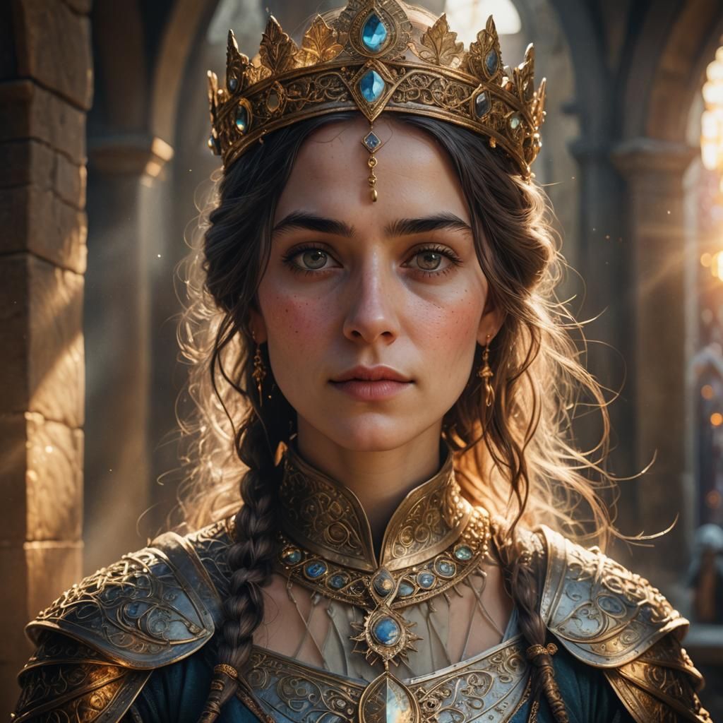 Medieval Woman Portrait in Digital Fantasy Art