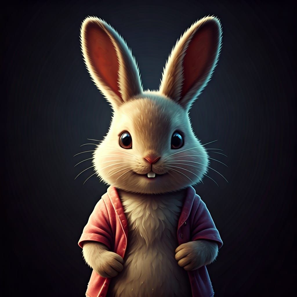 Detailed Sylvanian Family Bunny Matte Painting