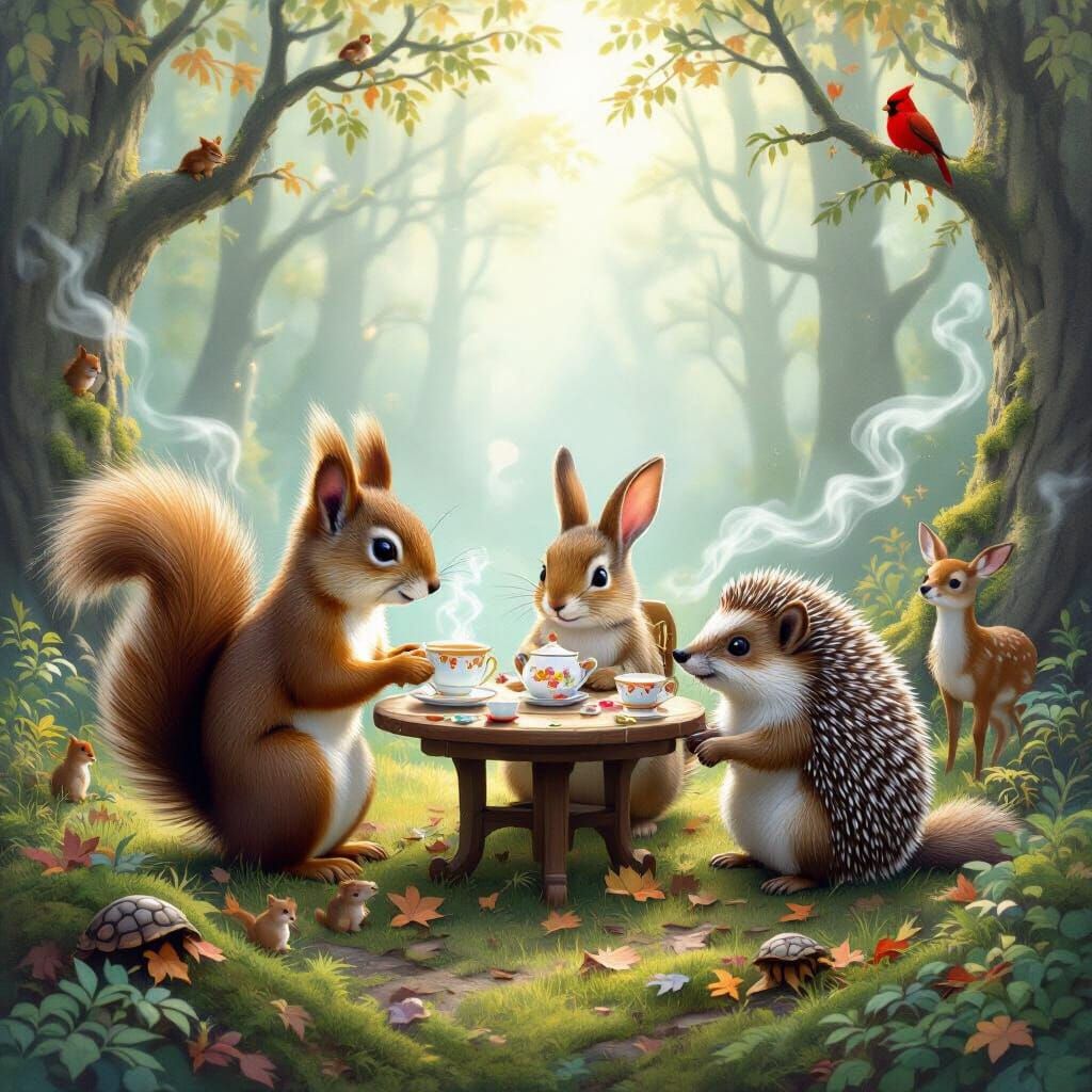 Enchanted Forest Tea Party With Woodland Animals