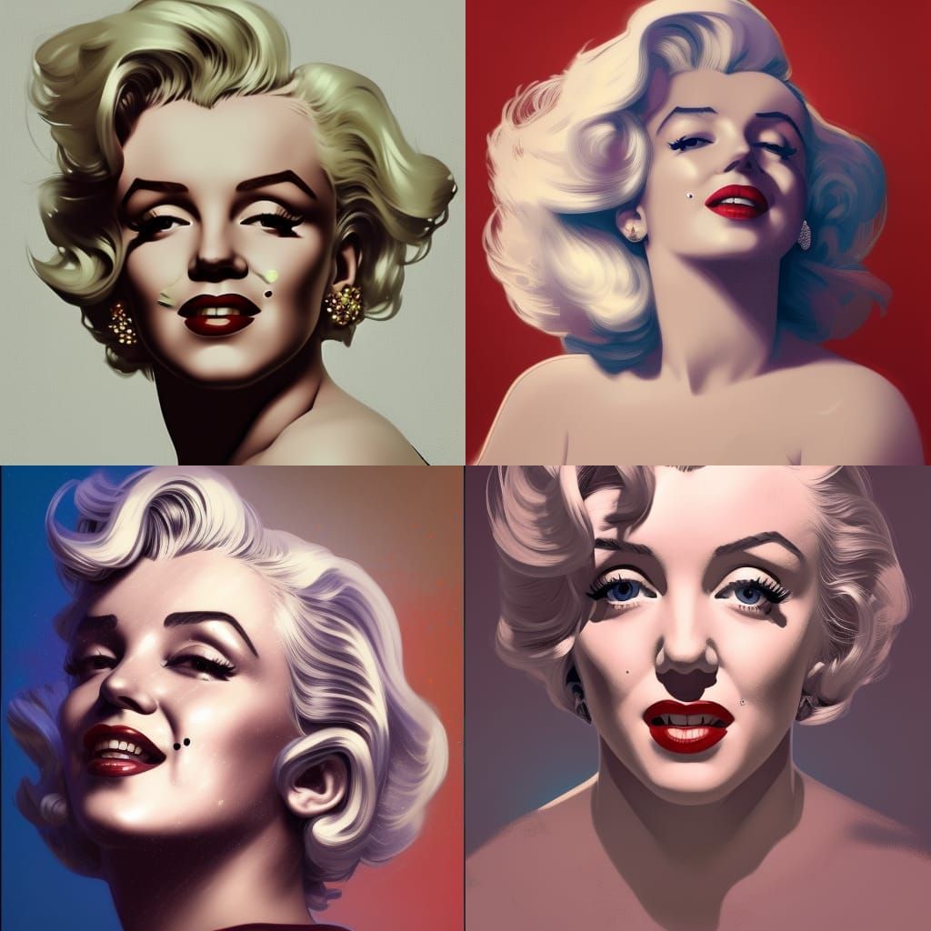 Hyperdetailed Portrait of Marilyn Monroe