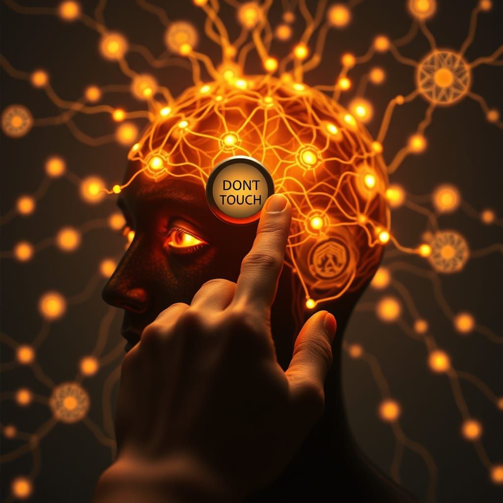 Bio Art Experimentation of Glowing Human Activated by Finger...