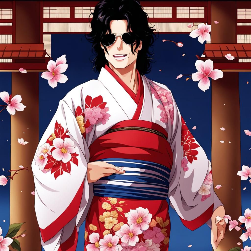 Michael Jackson in Yukata, Anime Style