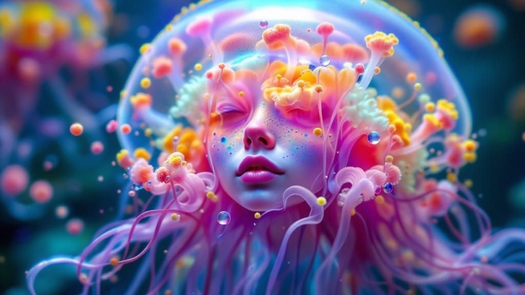 Stunning 1D Portrait of a Jellyfish with a Human Face