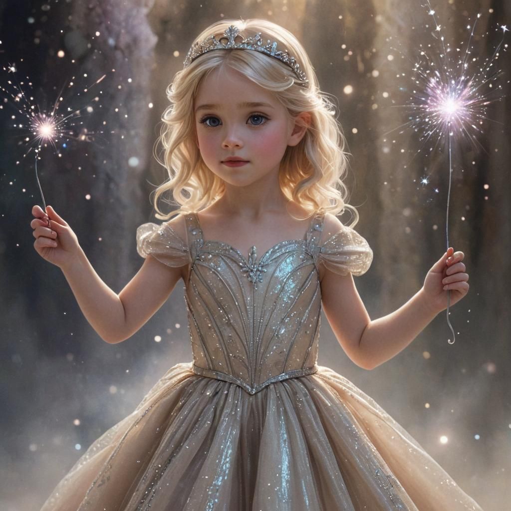 Little Princess in Dreamlike Digital Art Style