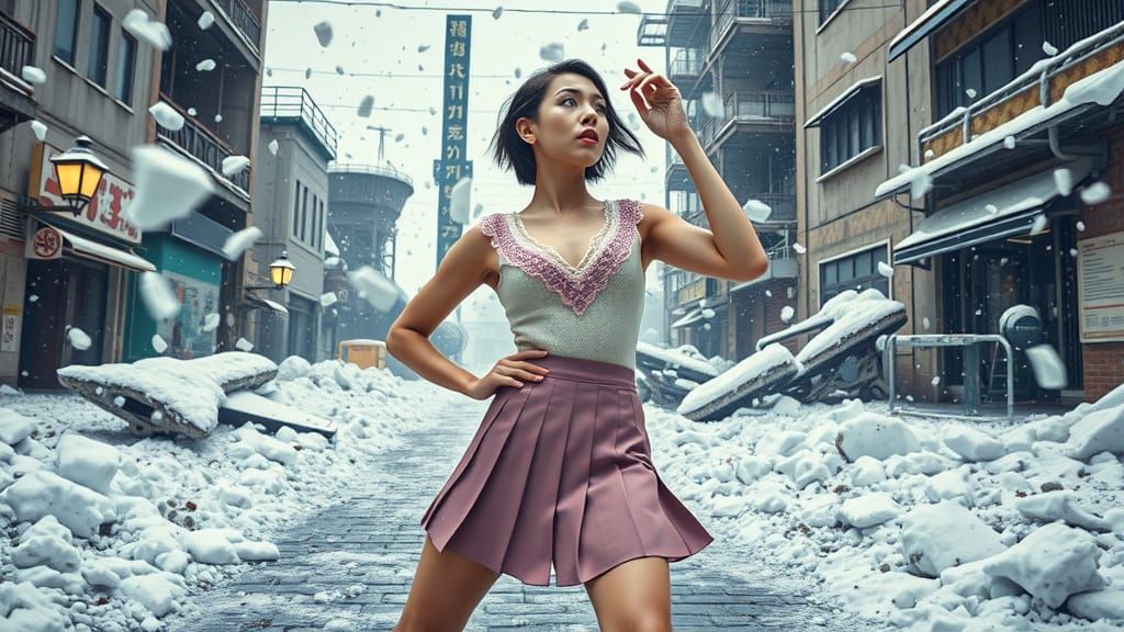 Surreal Beijing Blizzard in Industrial Chic Aesthetic