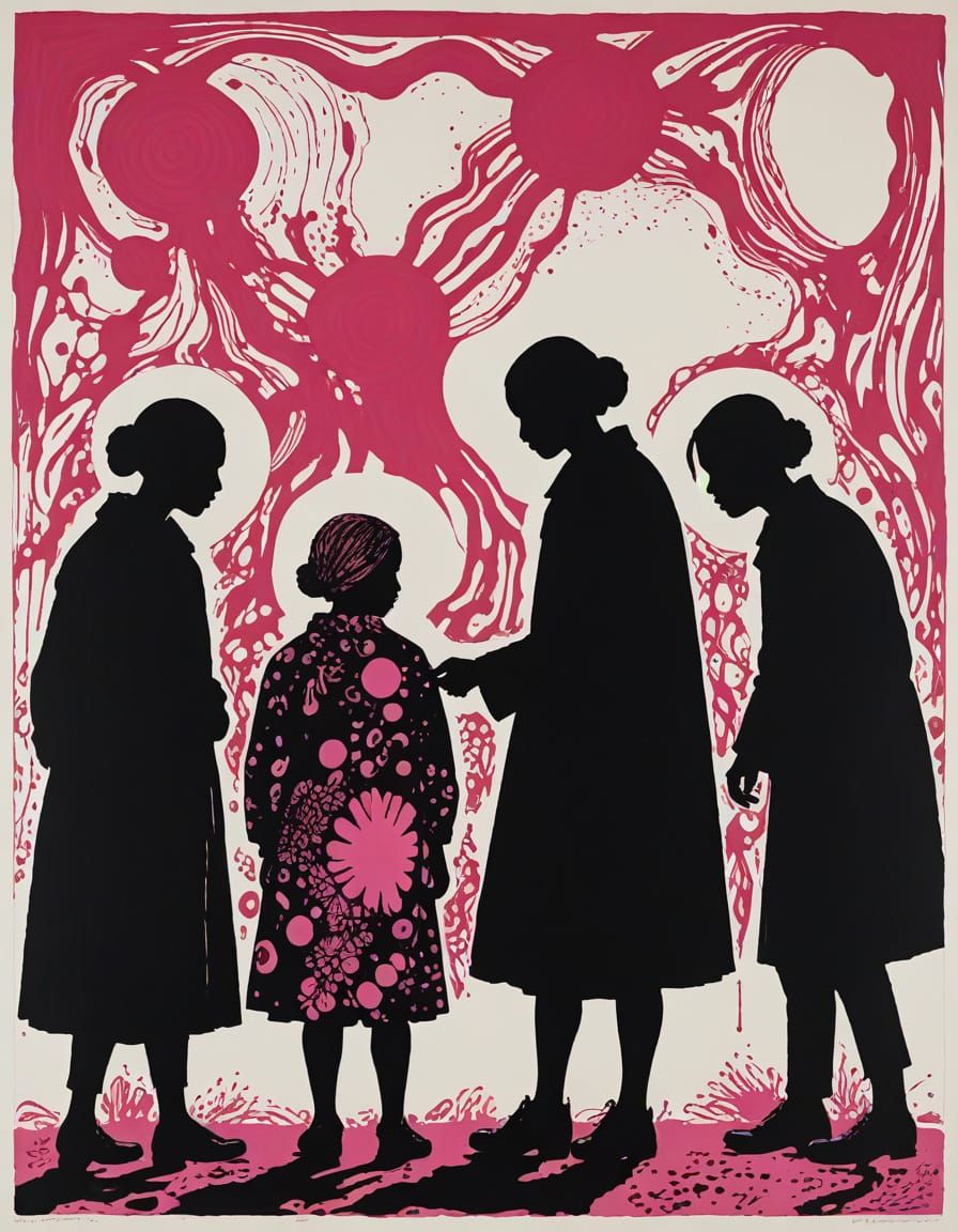 Burdens Carried by the Human Form in Monochromatic Tones