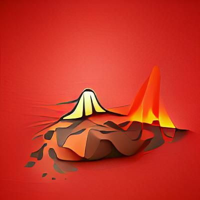 Volcano Vector Graphic: Modern Digital Art