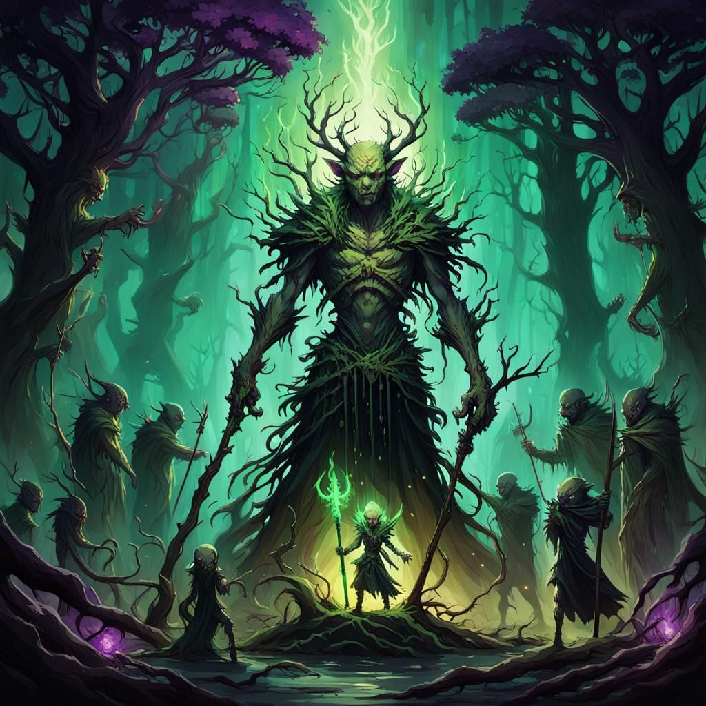 Corrupted Wood Sprite Leading Undead Army