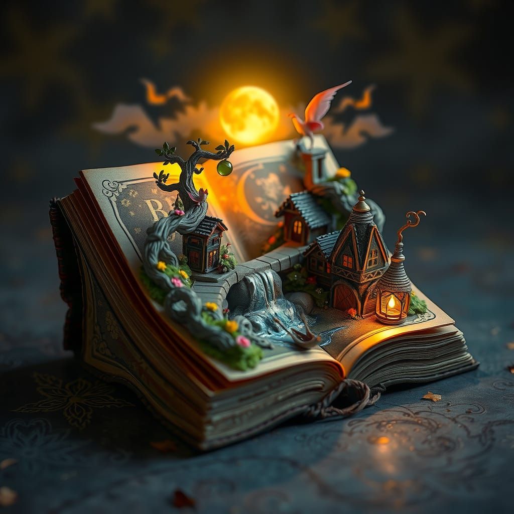 Mystical Antique Book Reveals Enchanted Miniature World