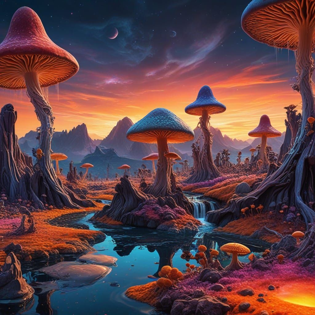 Alien Mushroom Landscape