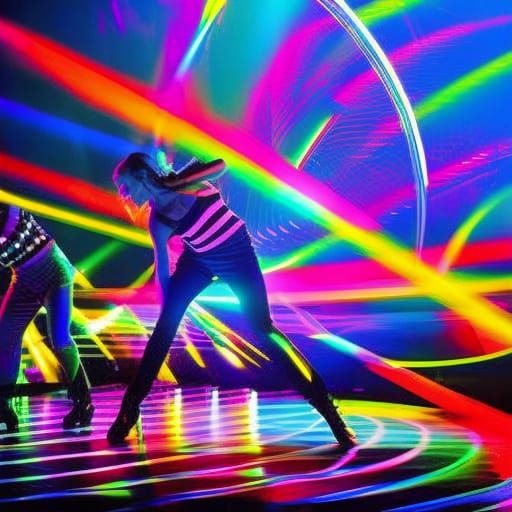 80's Nightclub Scene with Strobe Lighting