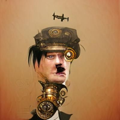 Steampunk Military Figure in Alternate History
