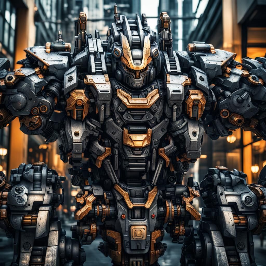 Hyperrealistic Mecha Portrait with Intricate Details