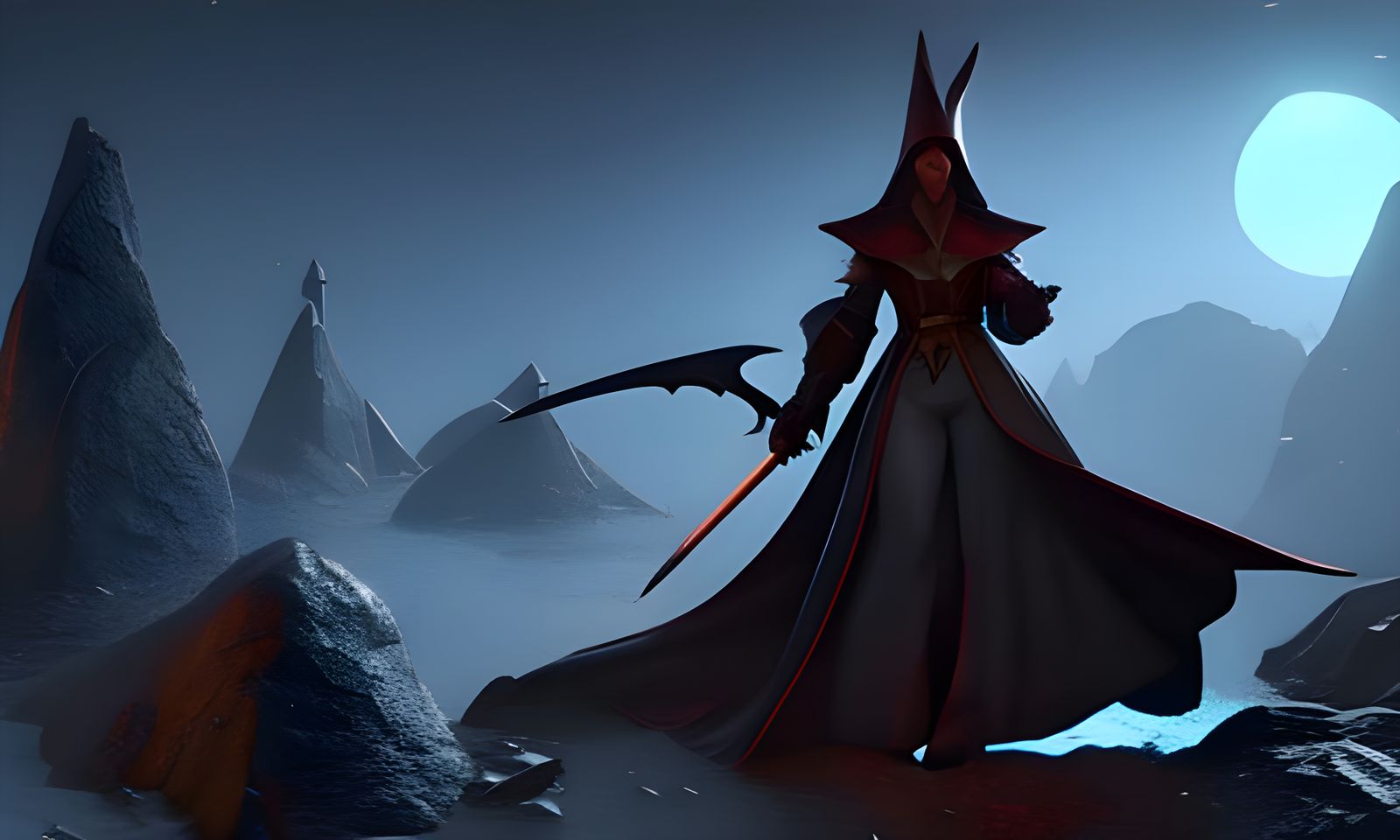 Intricate Witch in Dark Fantasy Concept Art