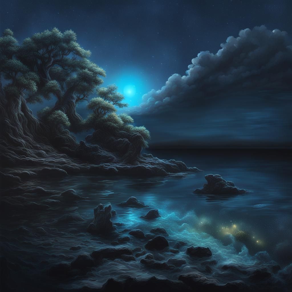 Contrasting Bioluminescent Night and Day