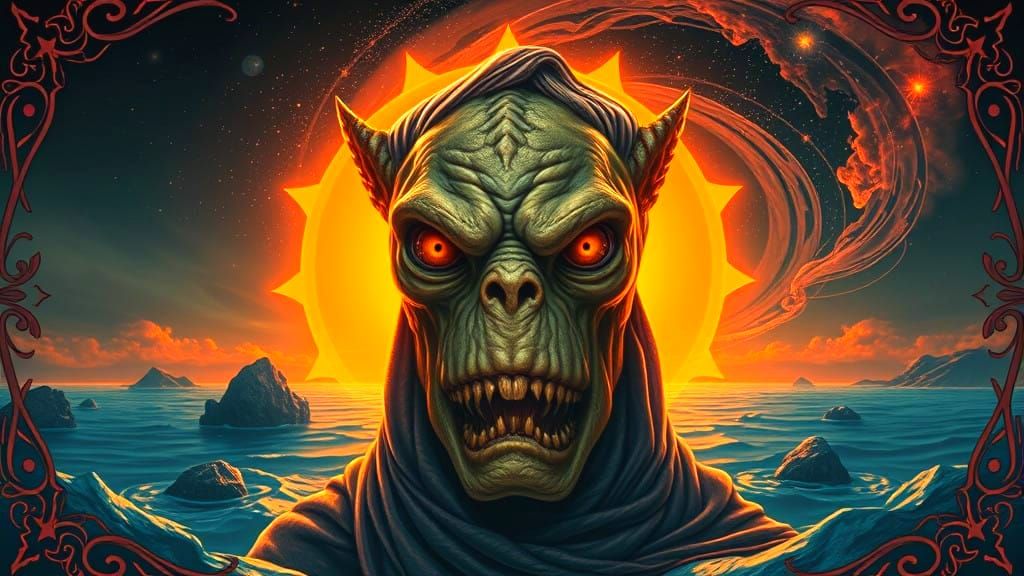 Lovecraftian Fantasy Portrait in Hyperrealistic Style