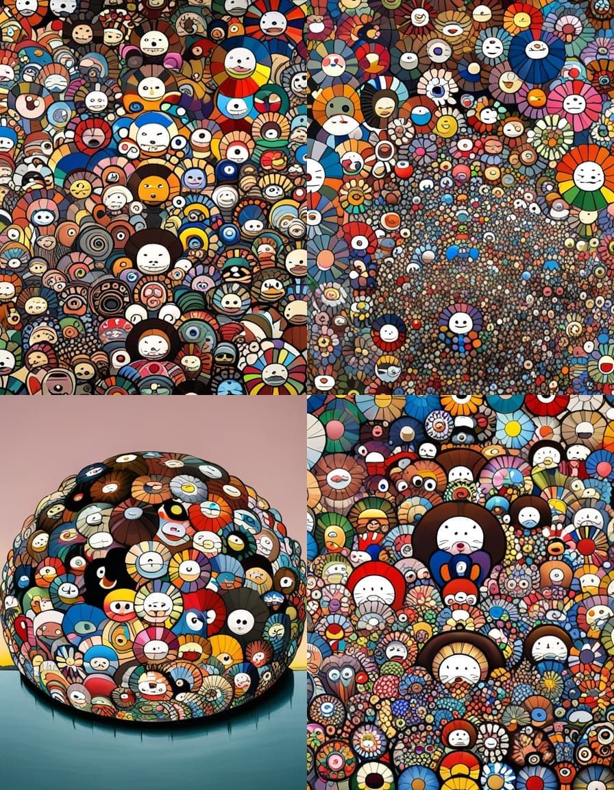 Vibrant Floral Pop Art Illustration