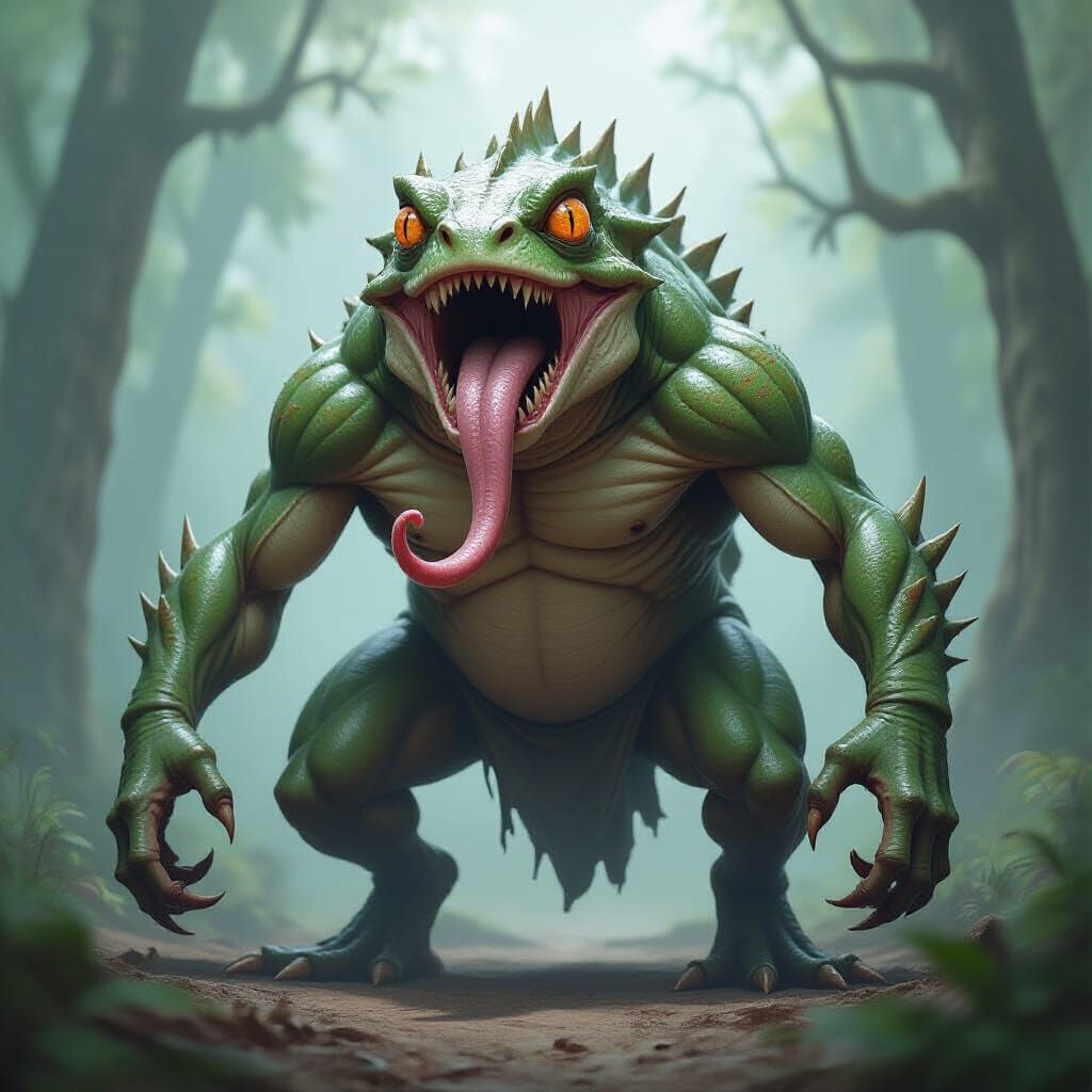 Terrifying Mawspawn Creature with Acidic Tongue