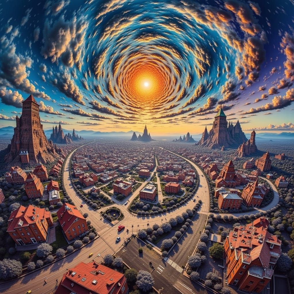 M.C. Escher battling a Salvador Dali II