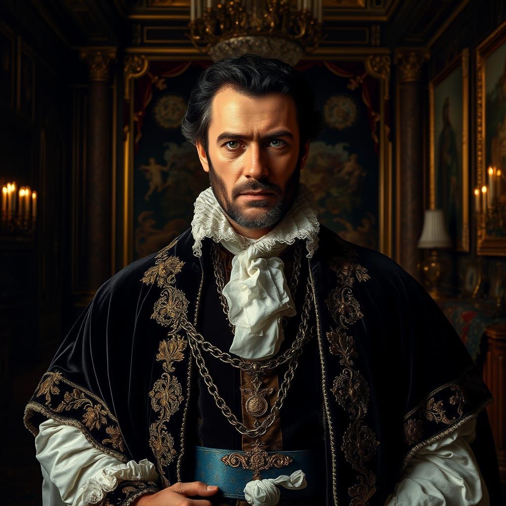 Spanish Nobleman in Opulent Chamber