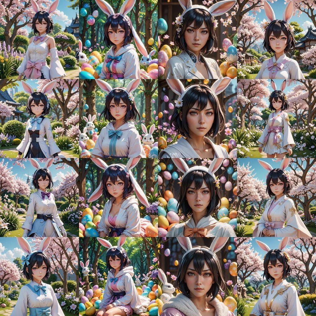 Rukia Kuchiki Forced to Wear Easter Bunny Costume in Stunnin...