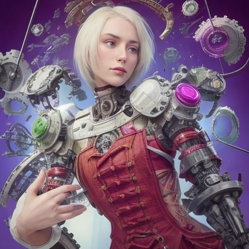 Elaborate Steampunk Mechanical Contraption with Gears and Sp...