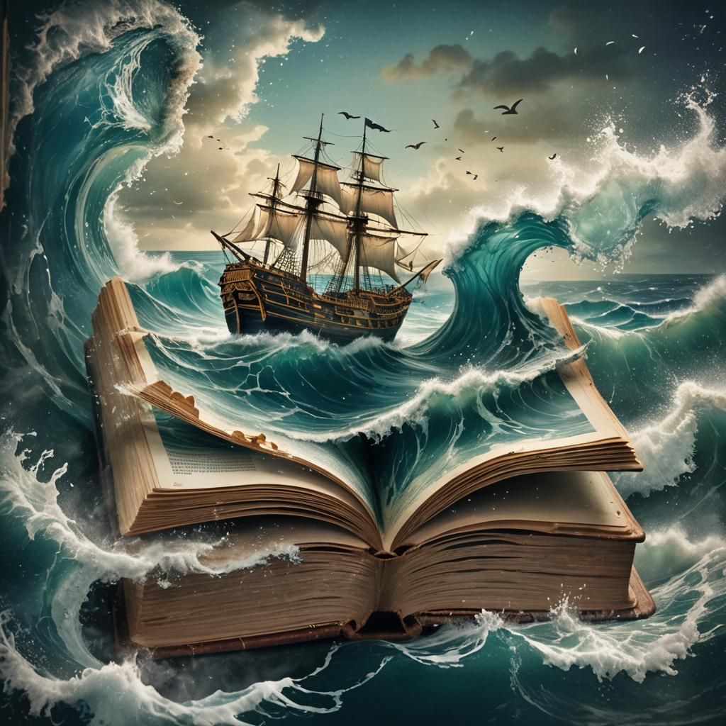 Ocean Book: A Double Exposure Fantasy