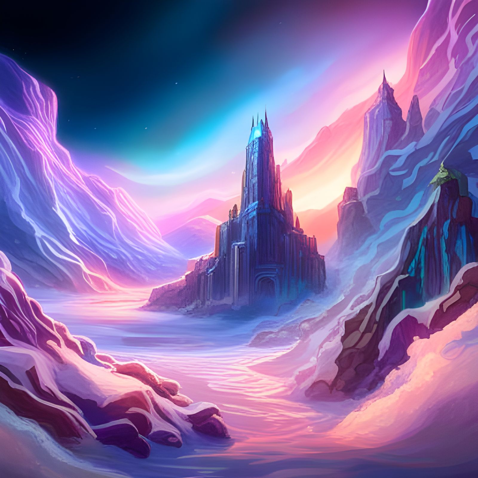 Cosmic Landscape  8k resolution holographic astral cosmic illustration mixed media by Pablo Amaringo ethereal fantasy hy...