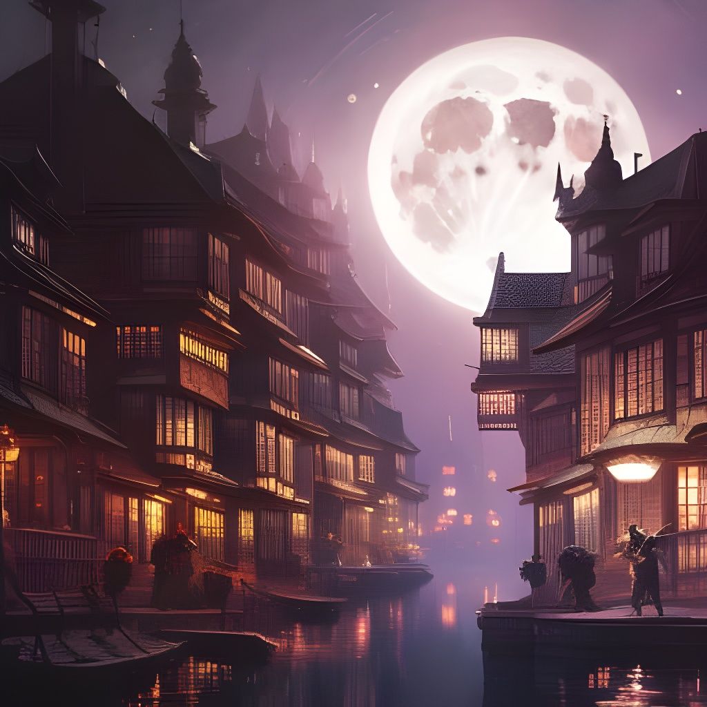 Cartoon Cat's Gothic Night: A Watercolor Painting