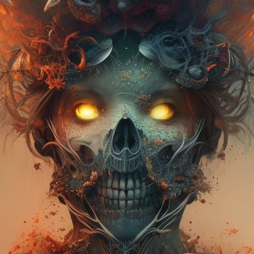 Dark Fantasy Warrior in Intricate Armor