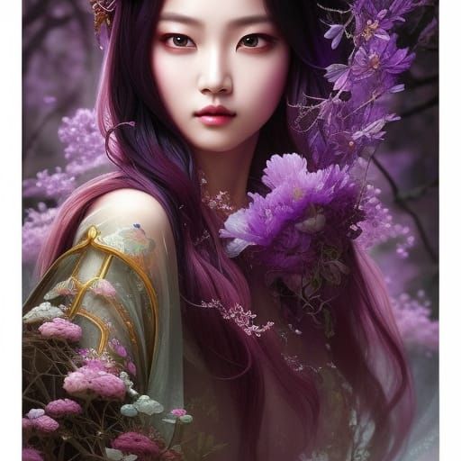 Enchanting ethereal world lady: