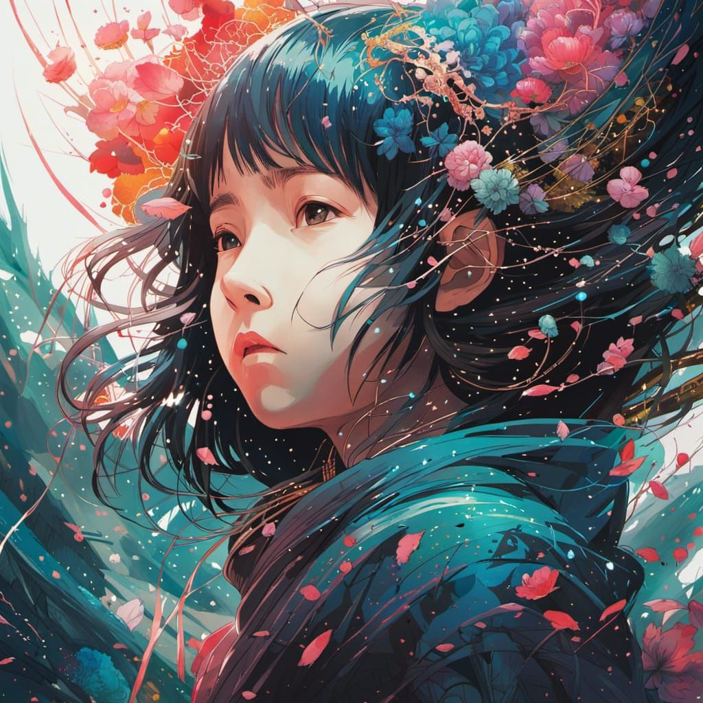 Yubaba Shiny Aura, Ghibli Style Digital Art