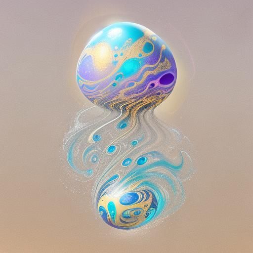 Glowing Egg in Alien Landscape as Surreal 3D Art