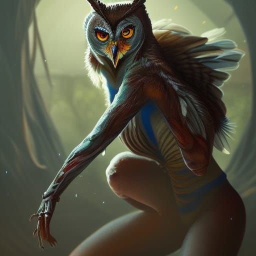 Aikido Fight with Long-Legged Girl: Detailed Matte Painting