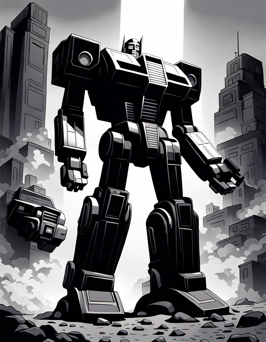 Gobots in Noir Art Style