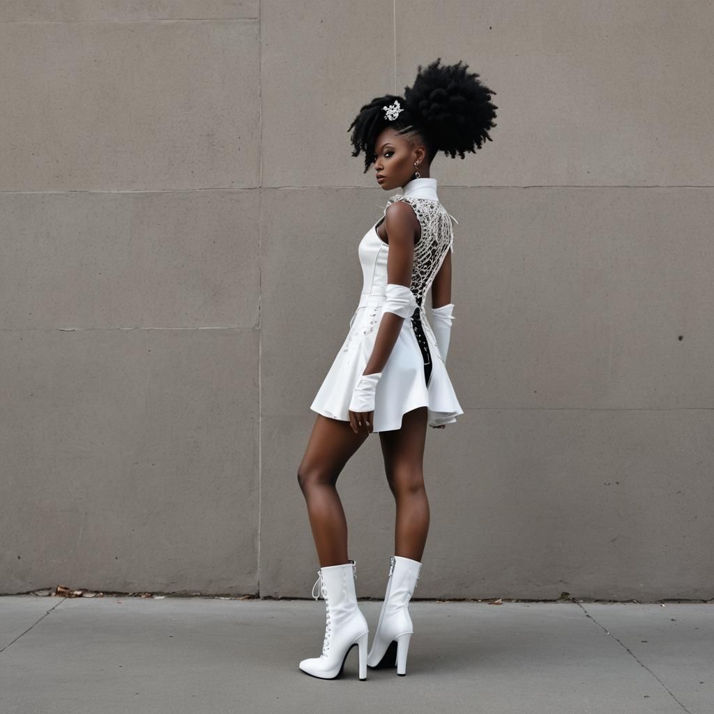 Punk Bride in Latex Wedding Dress