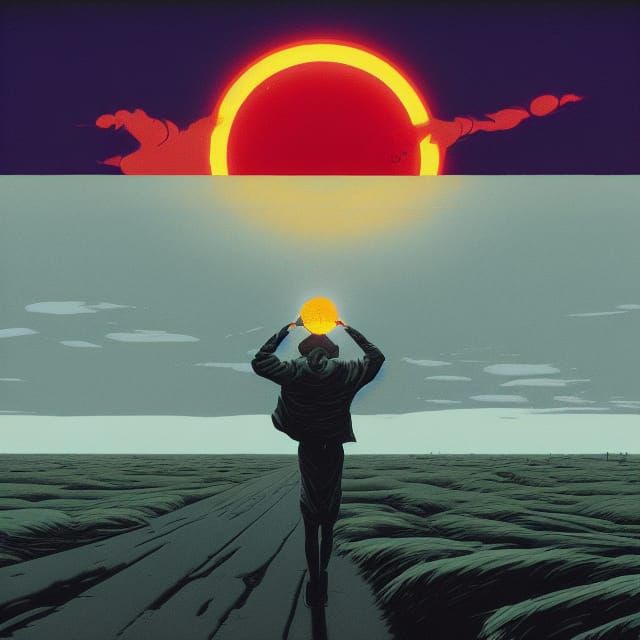 Hyperdetailed Iris in Expressionist Ink Painting Style