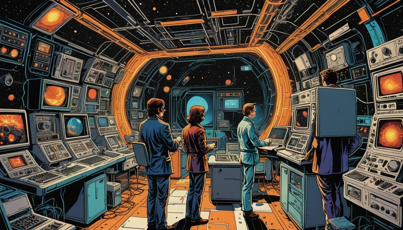 Retro-Futuristic Comic Book Art: Recording Black Hole Radiat...