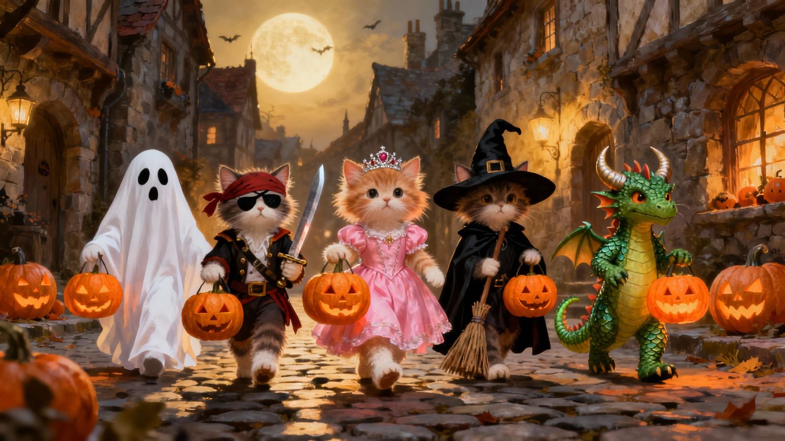 5 Adorable Kittens in Halloween Costumes Trick-or-Treating