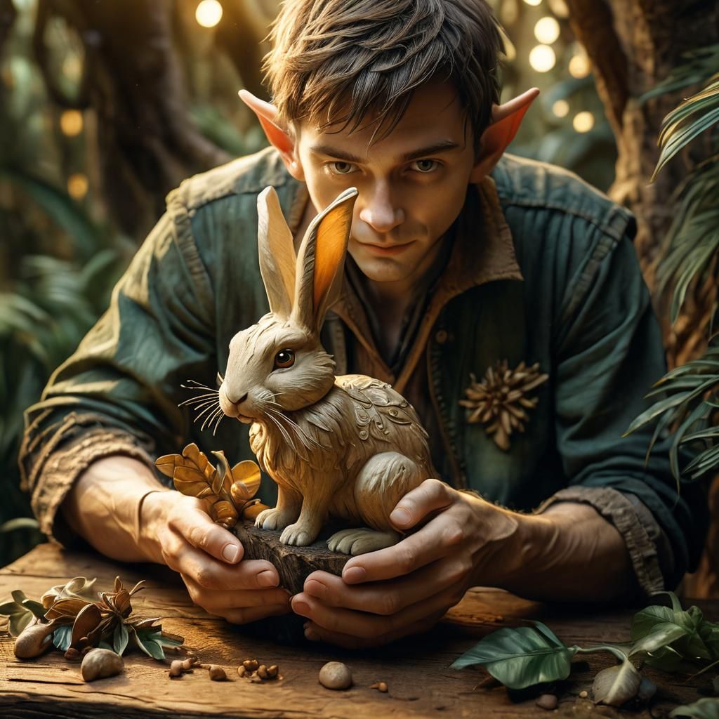 Elf with Carved Rabbit: A Froudian Fantasy