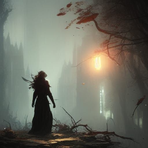 Dark Fantasy Heart Hiding Scars in 8K