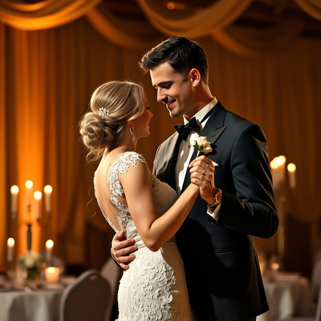 Ethereal Romance in a Golden Glow