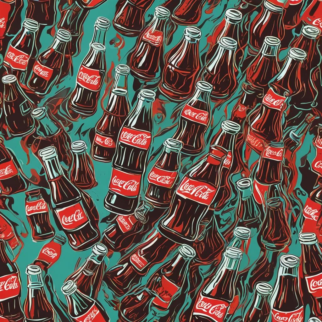 Coca-Cola Bottle in Pop Art Style