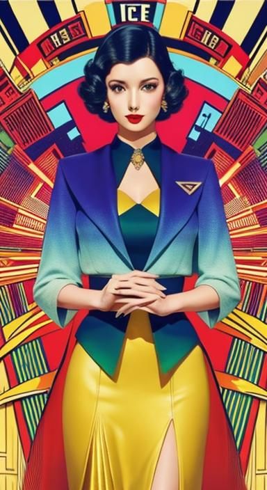 Vibrant Art Deco Design in 4K Resolution