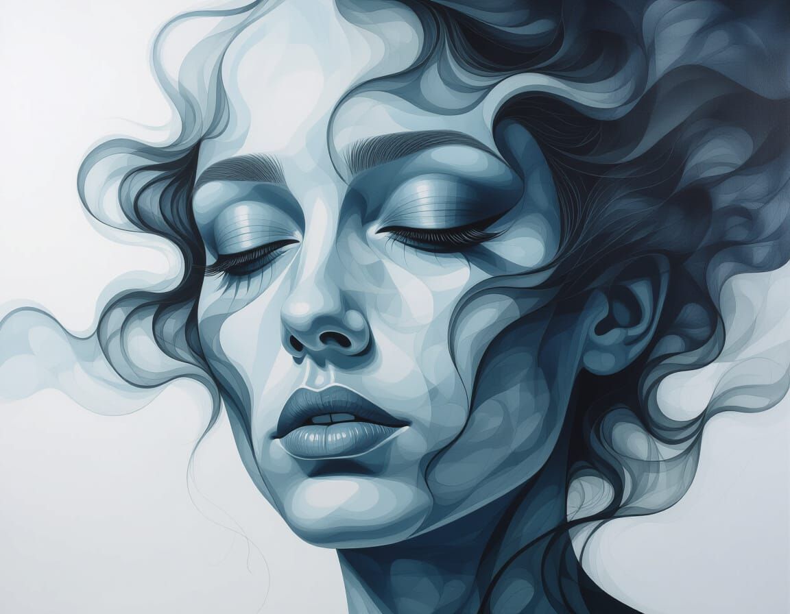 Lost in Art of Hollowness Airbrush Sculptural Rhythm