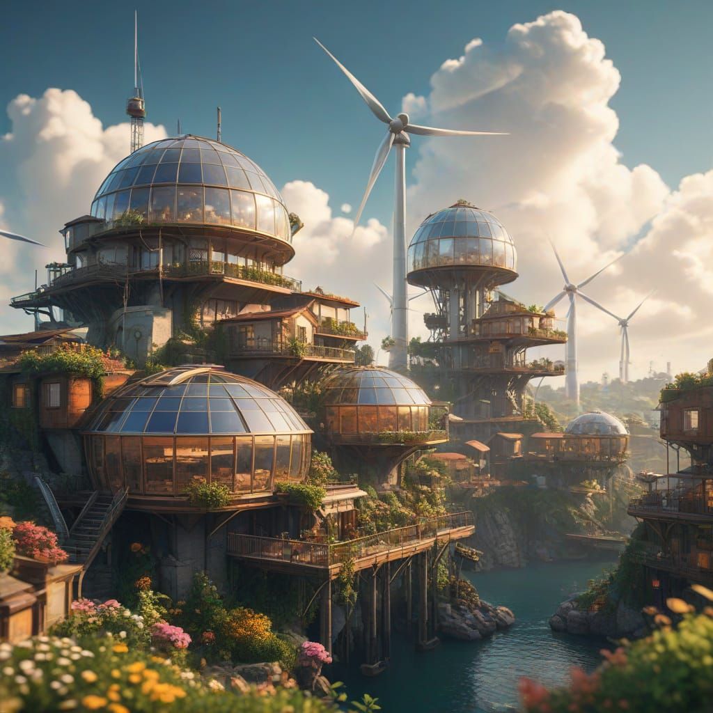 Solarpunk Utopia in the Clouds