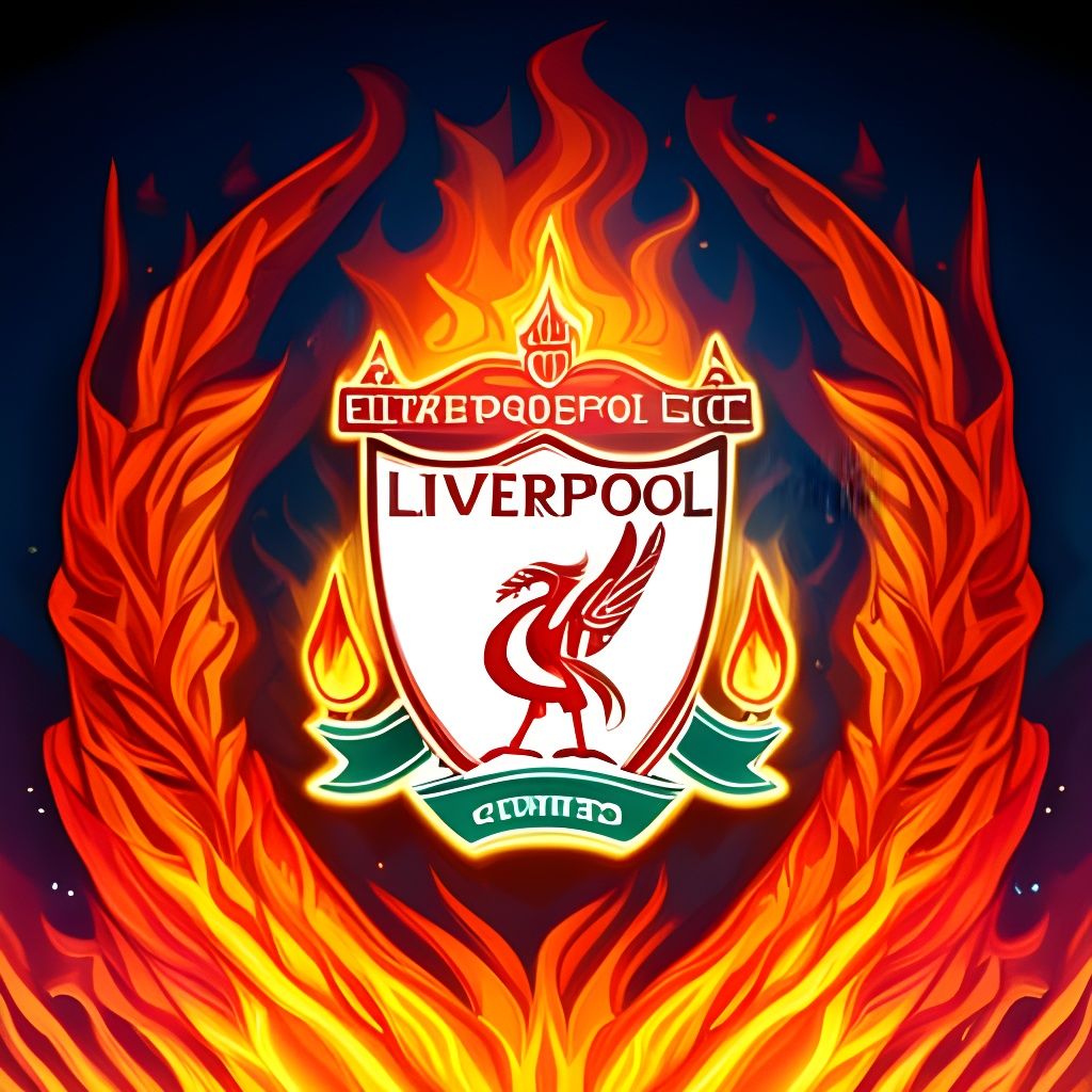 Liverpool FC Phoenix Emblem in Flames