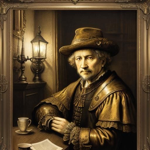 Rembrandt at the NightCafe