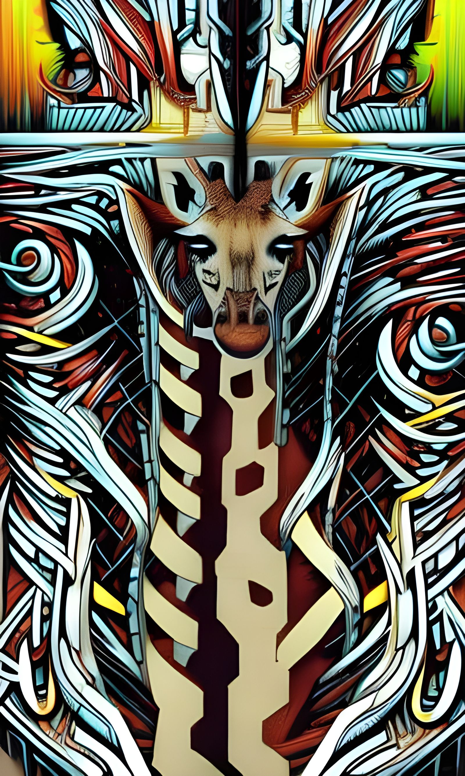 Dynamic Comic Art Spiral Staircase